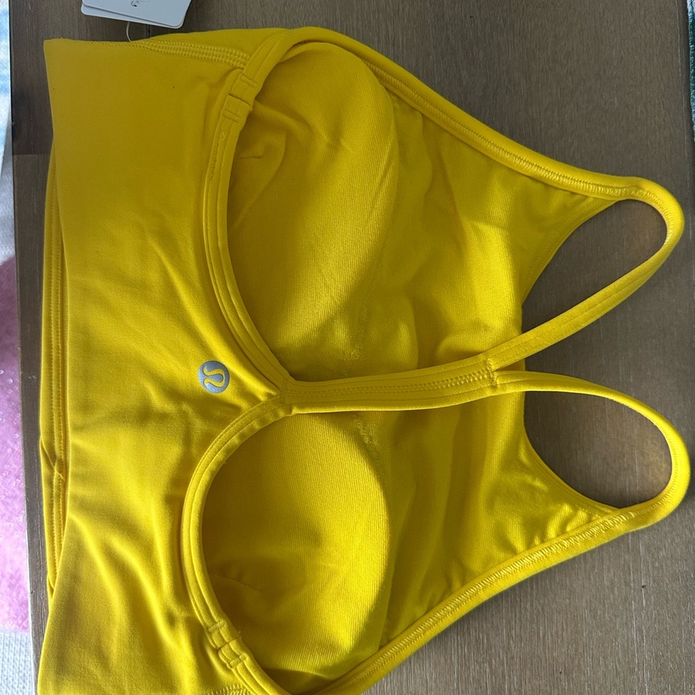 NWT Flow Y Lululemon Athletica Yellow High-Neck Bra - Picture 2 of 4